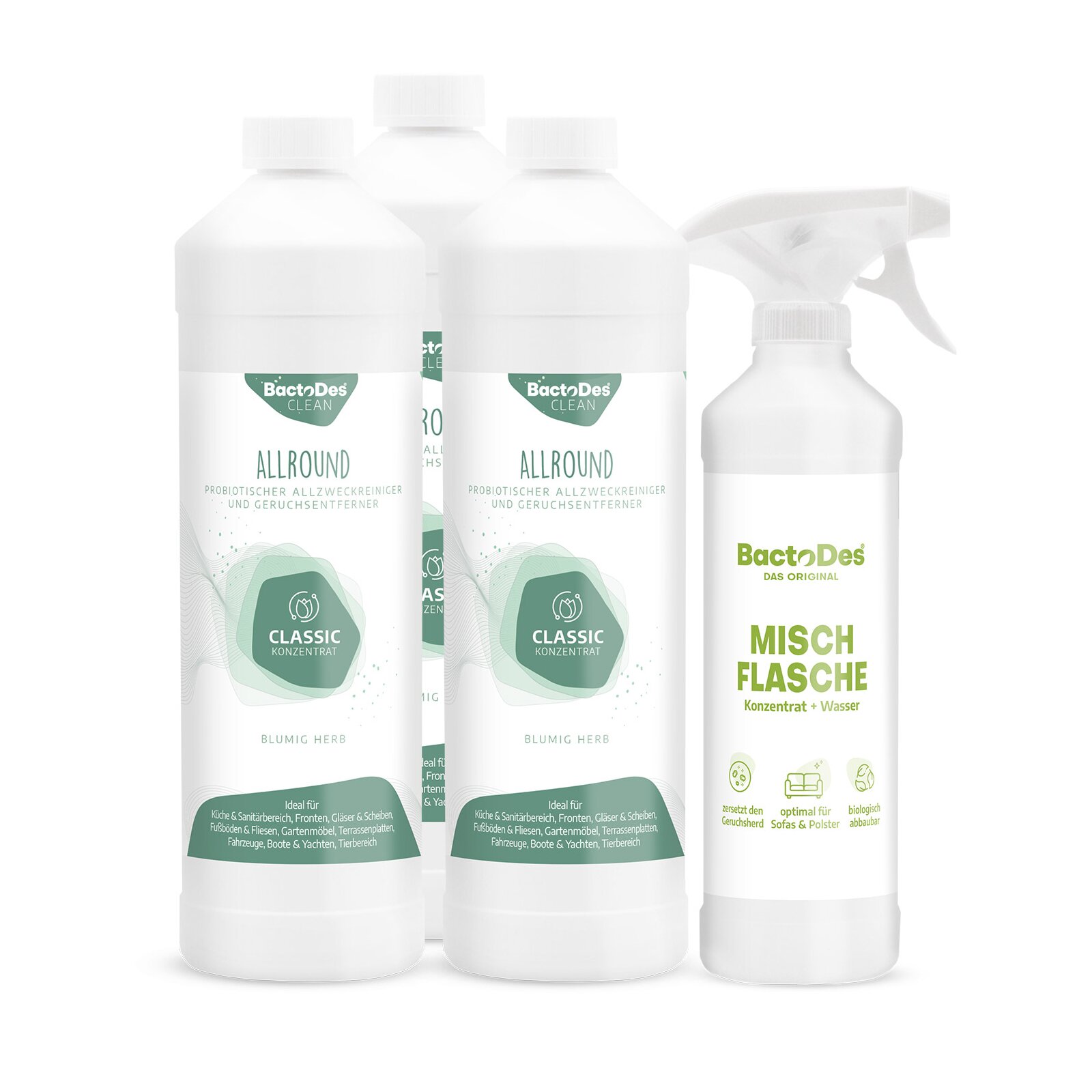 BactoDes(R) Clean Allround  Classic 3x1 Liter Set inkl 1 Misch und Spr�hflasche