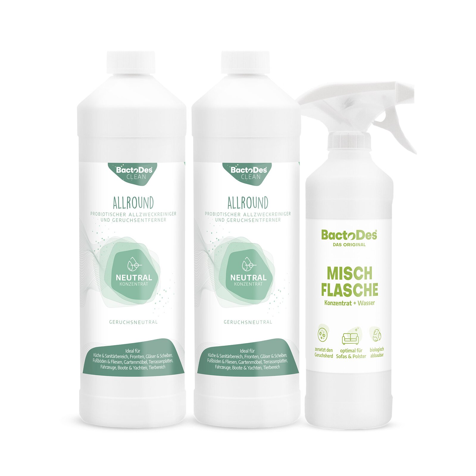 BactoDes(R) Clean Allround  Neutral 2x1 Liter Set inkl 1 Misch und Spr�hflasche