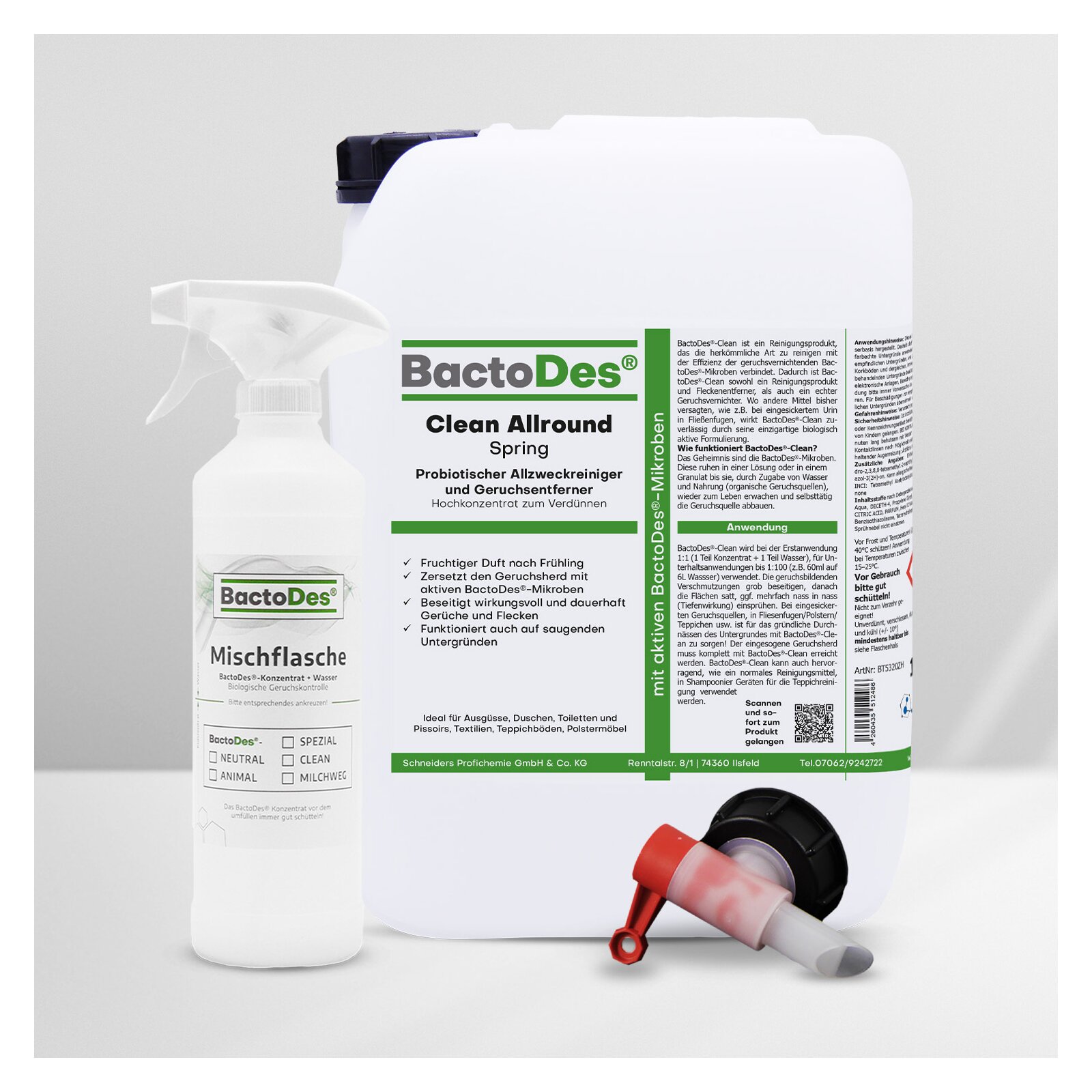 BactoDes(R) Clean Allround  Spring 10 Liter Kanister inkl 1 Misch und Spr�hflasche