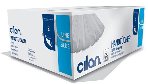 Cilan Tissue Falthandtuch H 21 Blue-Line hochweiß 2lg