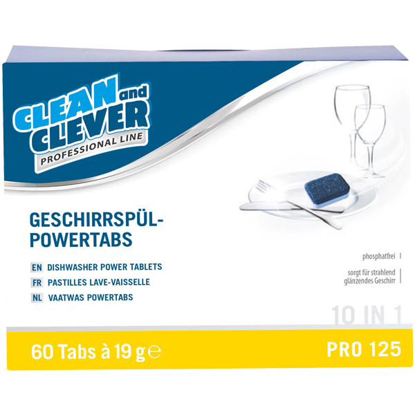 CLEAN and CLEVER PROFESSIONAL Geschirrspl-Powertabs 10in1 PRO 12