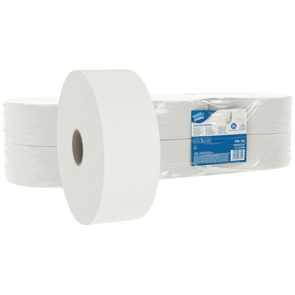 CLEAN and CLEVER PROFESSIONAL Jumbo-Toilettenpapier PRO 102 unter Hygienepapier > Toilettenpapier > Grorollen