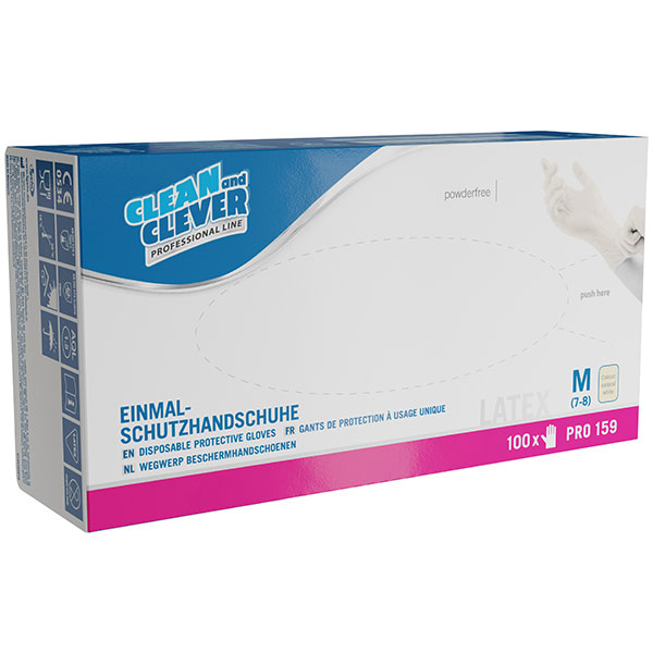 CLEAN and CLEVER PROFESSIONAL Latexhandschuh Gr-M PRO 159