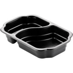 Duni Menschale 2-geteilt schwarz 1100 ml