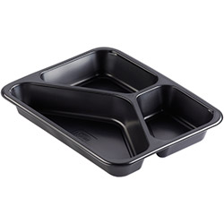 Duni Menschale 3-geteilt schwarz 745 ml