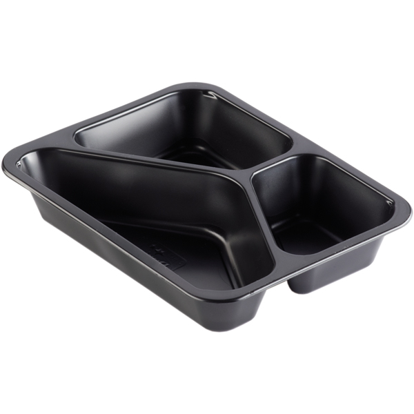 Duni Menschale 3-geteilt schwarz 930 ml