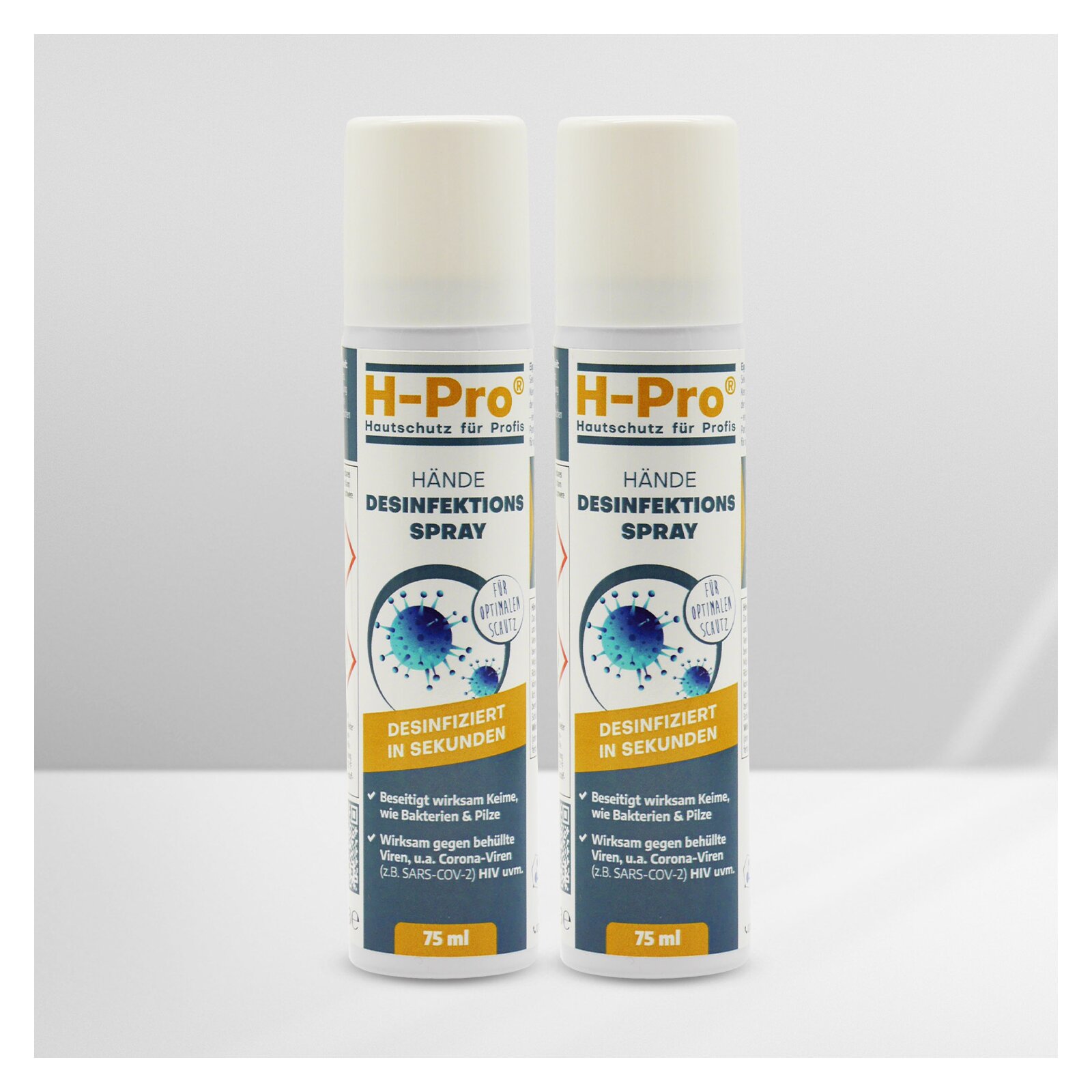 HPro(R) Händedesinfektion Spray 75ml 2 x DosenSet