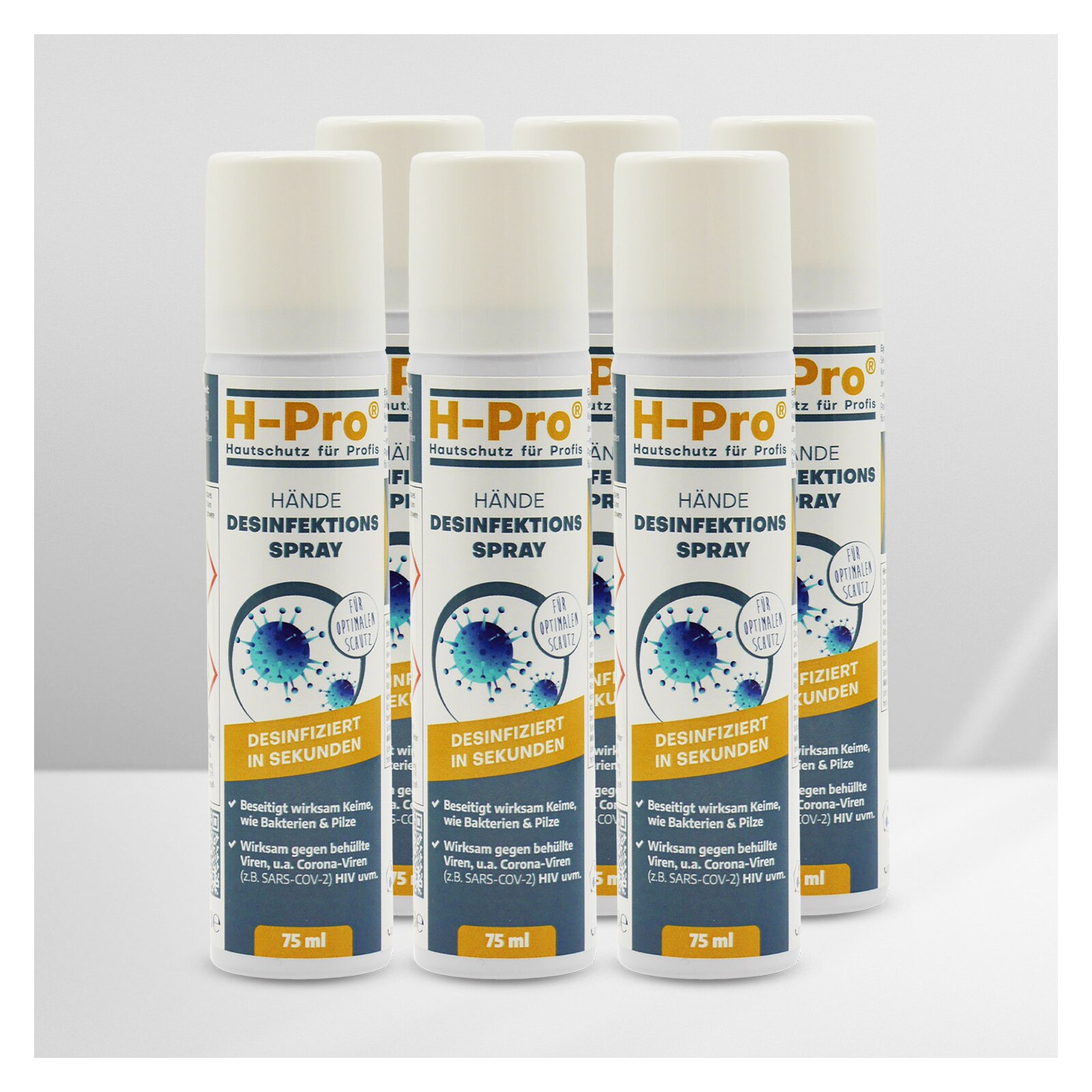 HPro(R) Händedesinfektion Spray 75ml 6 x DosenKarton