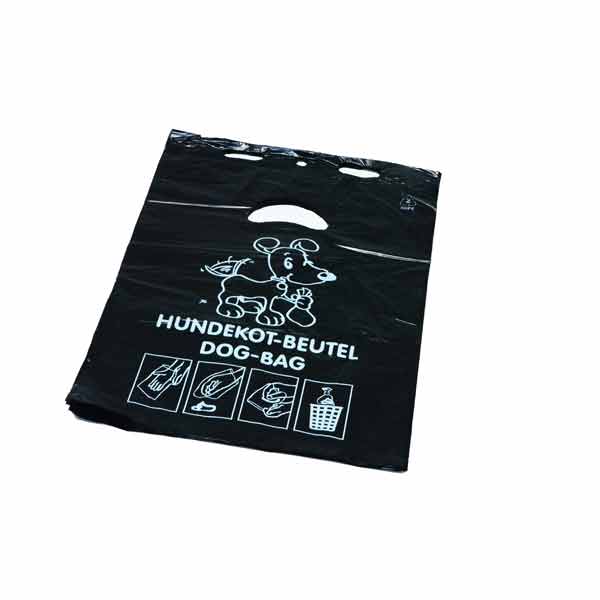 Hundekotbeutel aus HDPE DEISS 6 L- schwarz