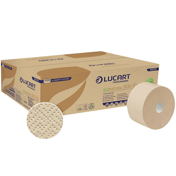 Lucart ECO Natural 900ID - Jumbo Toilettenpapier unter Hygienepapier > Toilettenpapier > Grorollen