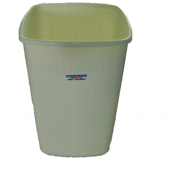 Papierkorb eckig 50 lweiss