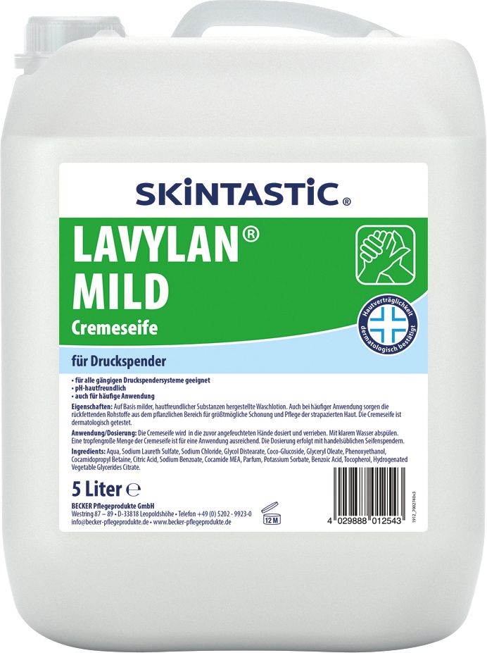 Skintastic LAVYLAN MILD Cremeseife für Druckspender