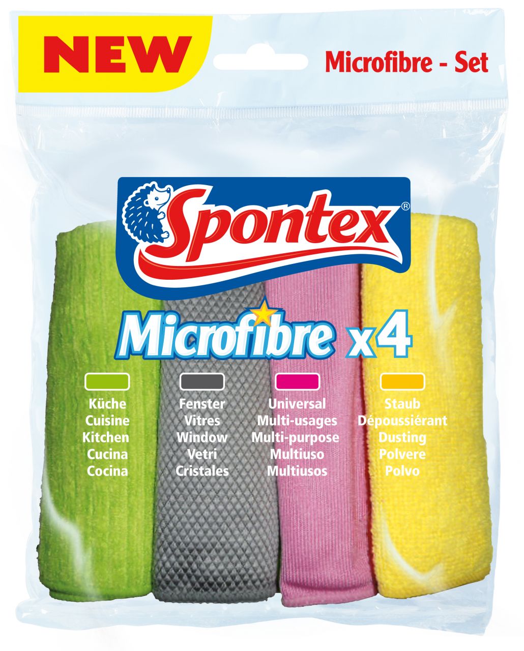 Spontex Microfibre Set 4er Mikrofasertücher