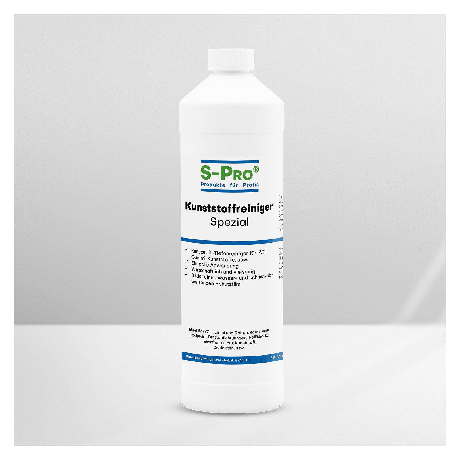 SPro(R) Kunststoffreiniger Spezial 1 Liter Flasche unter Spezielle Oberflaechenreiniger