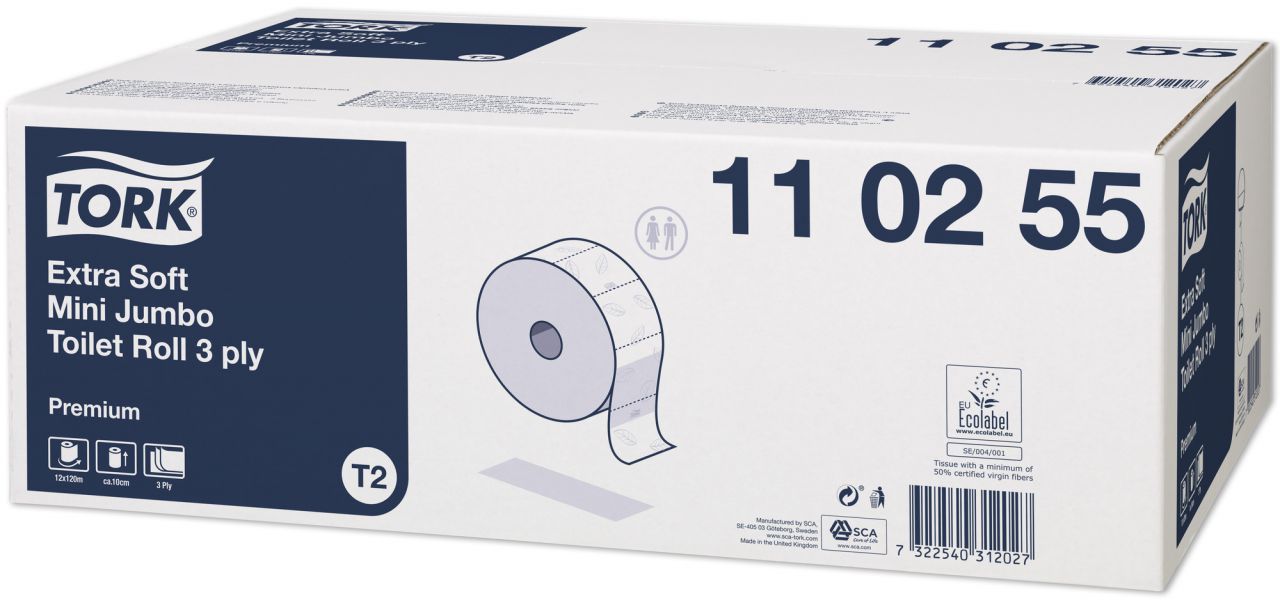 Tork extra weiches Mini Jumbo Toilettenpapier - 3-lagig