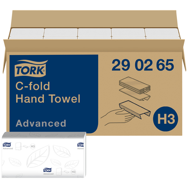 Tork H3 Falthandtuchpapier - 25x31 cm - L-Falzung unter Hygienepapier > Handtuchpapier > Falthandtcher